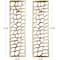 Gold Aluminum Cutouts Abstract Wall Decor Set of 2 7", 22"